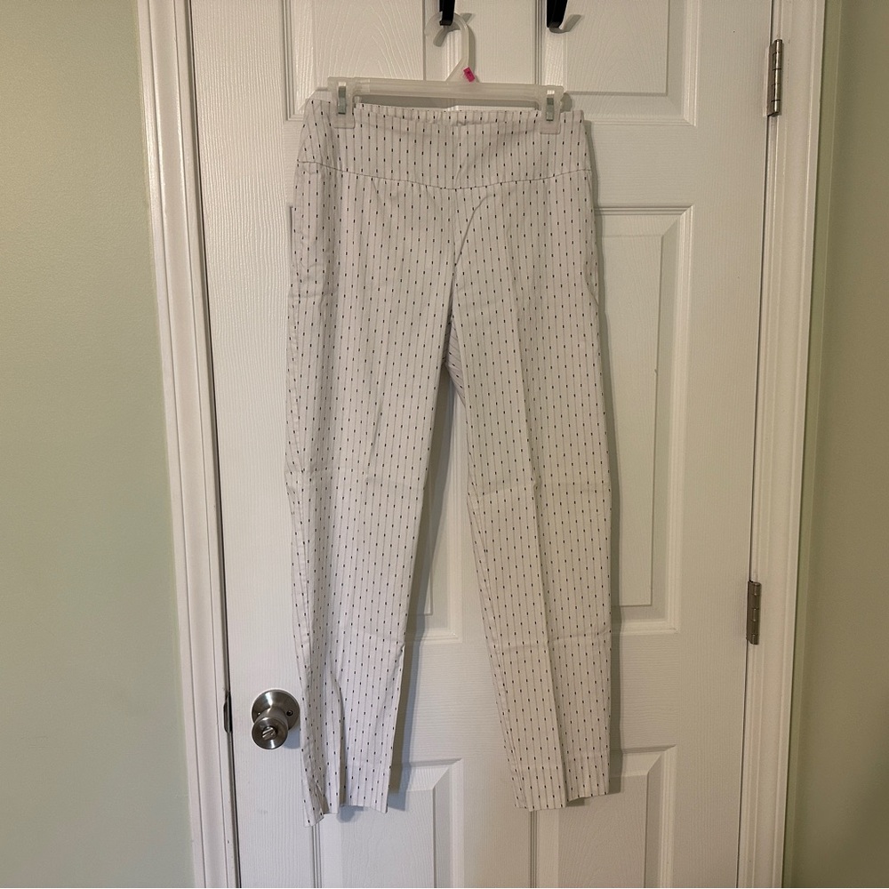Zac & Rachel White Pinstripe Trousers